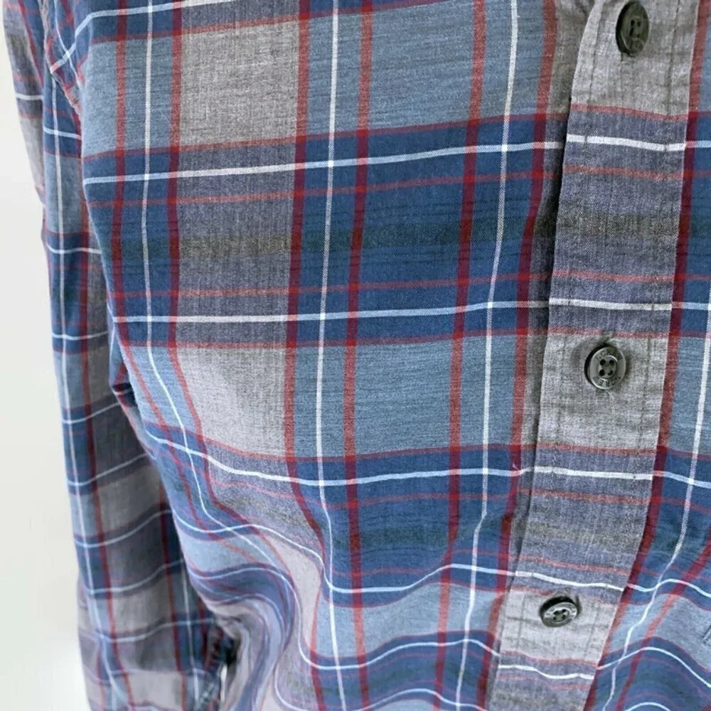 J. Crew Men's Size XS Button Down Shirt Plaid 100% Cotton Fitted